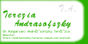 terezia andrasofszky business card